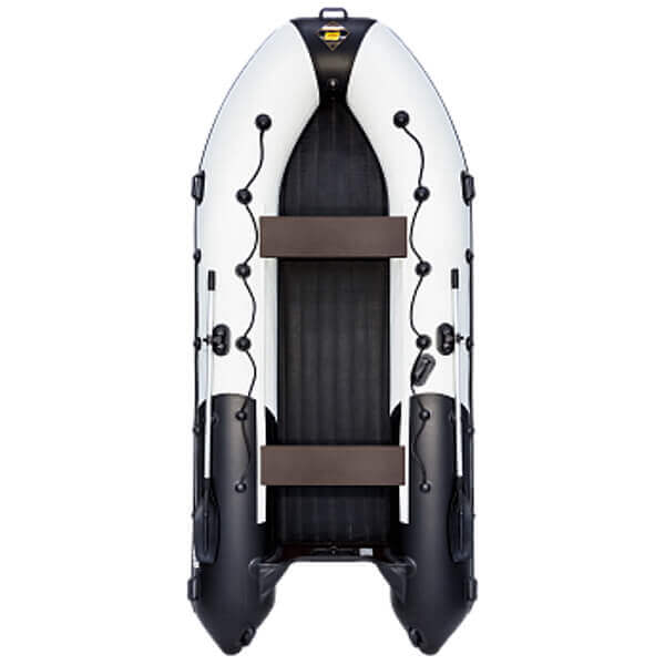 Riv'era 4000 NDND GIDROLYZhA Kombi svetlo-seryj, chernyj (2) 123 Лодка ПВХ Ривьера 4000 НДНД ГИДРОЛЫЖА "Комби" светло-серый/черный