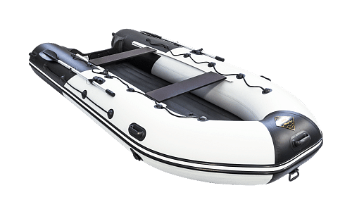 Riv'era 4000 NDND GIDROLYZhA Kombi svetlo-seryj, chernyj (6) Лодка ПВХ Ривьера 4000 НДНД ГИДРОЛЫЖА "Комби" светло-серый/черный