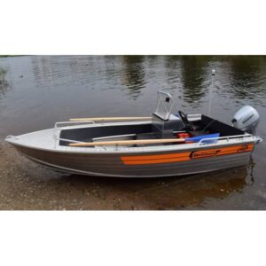Алюминиевая лодка Вельбот 42 нэкст Wellboat-42 NexT консоль