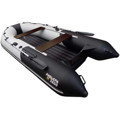 lodka-naduvnaya-pvh-rivera-3600-ndnd-kompakt-seryy-chernyy_aрн Лодка надувная ПВХ Ривьера 3600 НДНД Компакт серый-черный