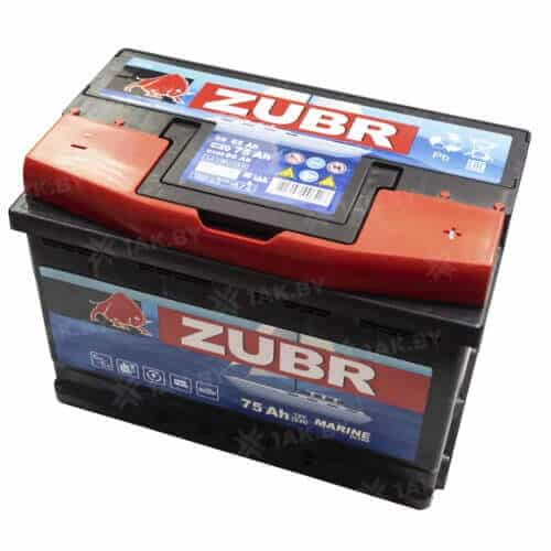 Аккумулятор лодочный тяговый ZUBR MARINE (75 Ah) 2 Аккумулятор лодочный тяговый ZUBR Marine (75 Ah)