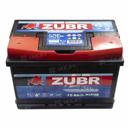 Аккумулятор лодочный тяговый ZUBR MARINE (75 Ah) Аккумулятор лодочный тяговый ZUBR Marine (75 Ah)